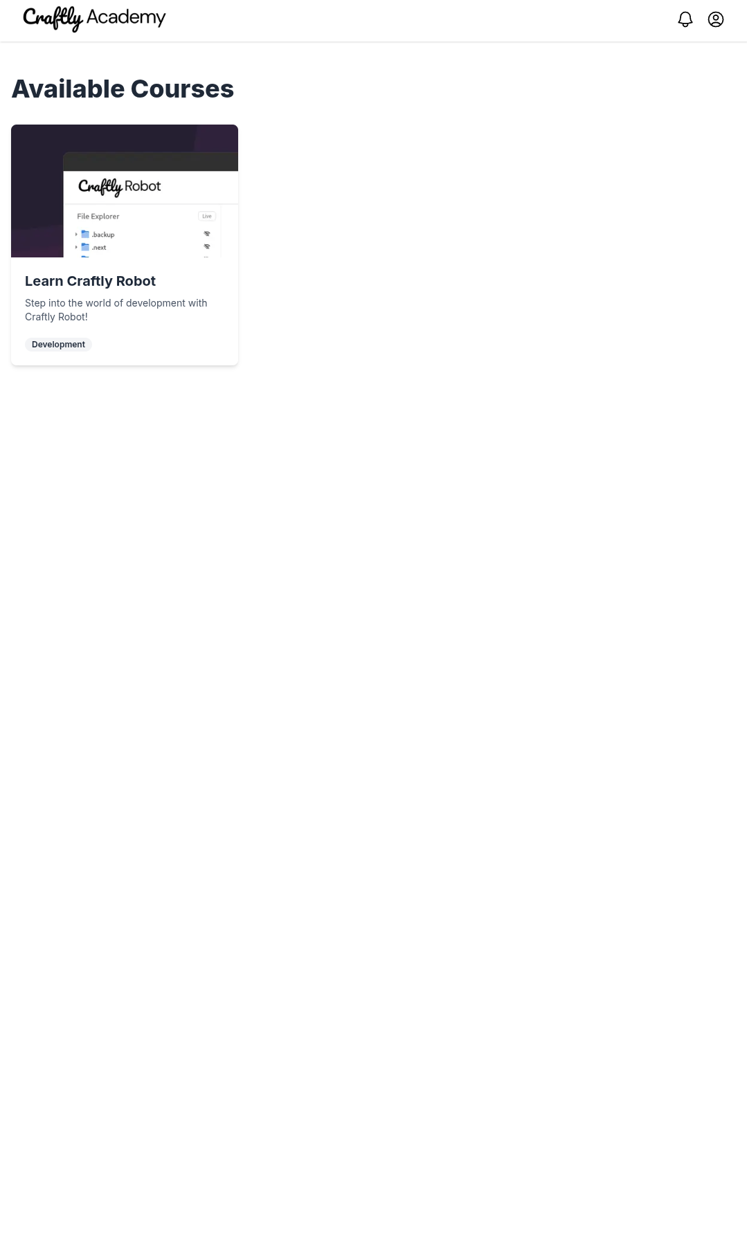 Craftly Academy Course Interface